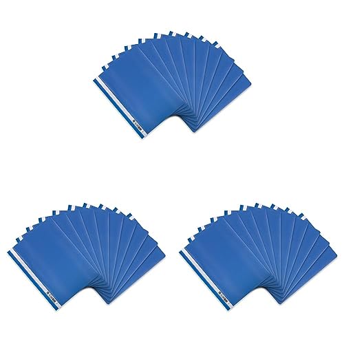 Oxford Schnellhefter A4, aus Kunststoff, blau, 30er Pack von Oxford