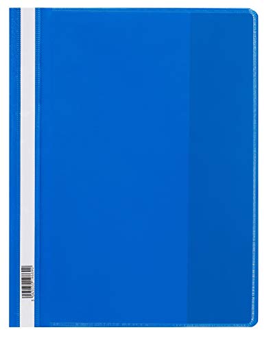 Oxford Schnellhefter A4, überbreit mit Sichttasche, blau, 25er Pack von Oxford