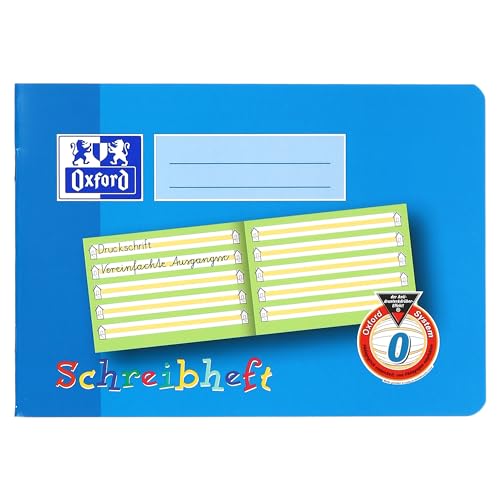 Oxford 100050105 Schreibheft, Lineatur 0 (1 Klasse), 16 Blatt, 10 Stück, A5 von Oxford