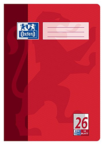 Oxford Schulheft A4, 16 Blatt, Lineatur 26, kariert, rot Oxford Schulheft A4, 16 Blatt, Lineatur 26, kariert, rot von Oxford