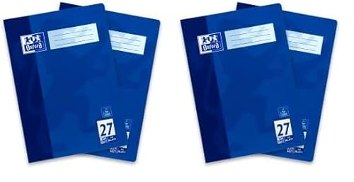 Oxford Schulheft A4, 16 Blatt, Lineatur 27, liniert, 2 Stück (Packung mit 2) von Oxford