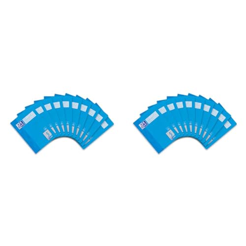 Oxford Schulheft A5, 32 Blatt, Lineatur 5, kariert, 10 Stück (Packung mit 2) von Oxford
