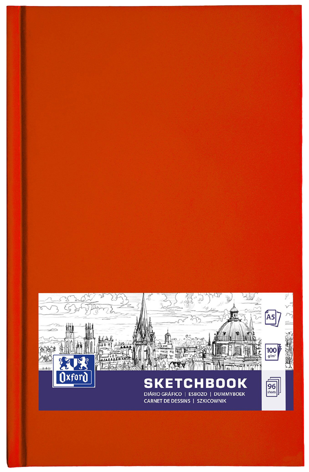 Oxford Skizzenbuch Hardcover, DIN A6, 96 Blatt, schwarz von Oxford