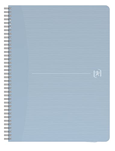 Oxford Spiral-Notizbuch A4 liniert, 180 Seiten, My Rec’Up, aus recycelten Papp-Bechern, blau von Oxford