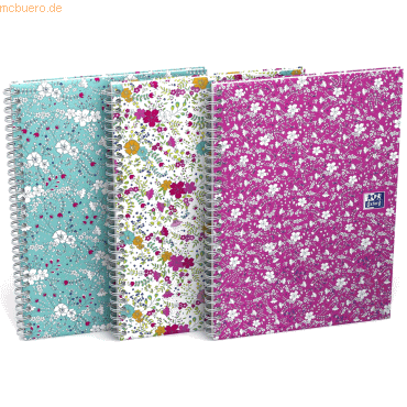 Oxford Spiralbuch ForMe Floral B5 60 Blatt liniert Designs sortiert Oxford Spiralbuch ForMe Floral B5 60 Blatt liniert Designs sortiert von Oxford