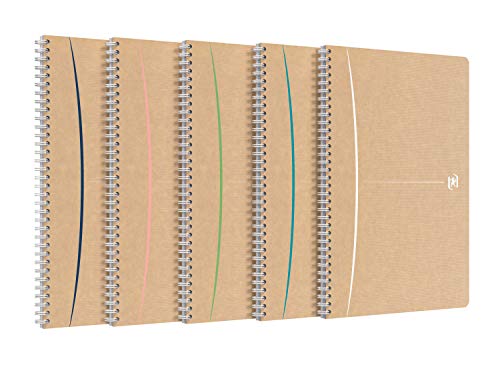 Oxford Touareg Notizbuch, A4, kleine Karos, 5 mm, 100 Seiten, Recyclingpapier, Spiralbindung, Kraftpapier, Farbe zufällig Oxford Touareg Notizbuch, A4, kleine Karos, 5 mm, 100 Seiten, Recyclingpapier, Spiralbindung, Kraftpapier, Farbe zufällig von Oxford