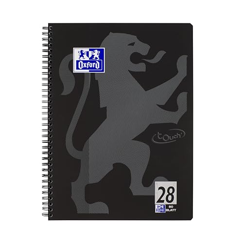 Oxford Touch Collegeblock A4 kariert, mit Doppelrand, 80 Blatt, schwarz Oxford Touch Collegeblock A4 kariert, mit Doppelrand, 80 Blatt, schwarz von Oxford
