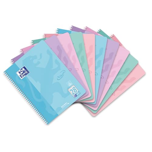 Oxford Touch Collegeblock A4 kariert mit Doppelrand, 160 Seiten, 5 Pastell-Farben, 10 Stück Oxford Touch Collegeblock A4 kariert mit Doppelrand, 160 Seiten, 5 Pastell-Farben, 10 Stück von Oxford