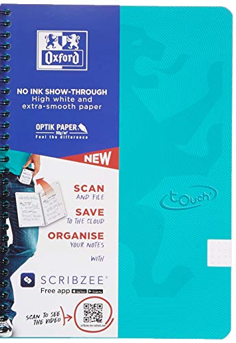 Oxford Touch Collegeblock B5 DOT 140 Seiten 90g Papier Minz 5er Pack von Oxford