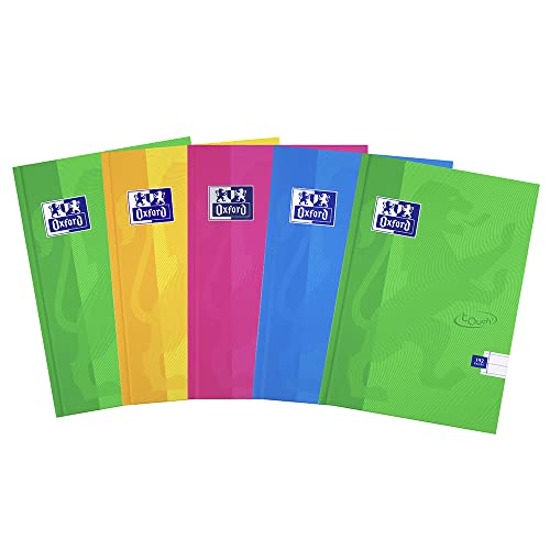 Oxford Touch Gebundene Notizbücher mit 192 Seiten,5er-Packung 5er-Pack A5 mehrfarbig von Oxford
