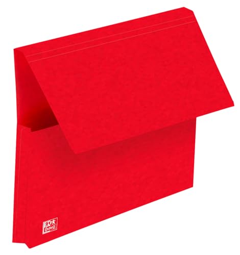 Oxford Umschlaghüllen mit Deckel, 24 x 32 cm, Rot, 25 Stück von Oxford
