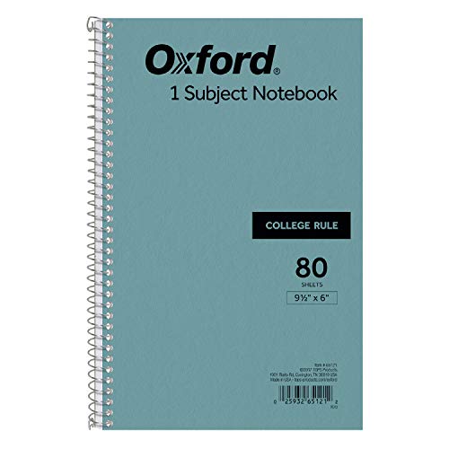 TOPS Kraft Cover Notebook, 9.5 x 6 Inches, College Rule, 80 Sheets Each, Blue Covers, Box of 24 (65121) von Oxford