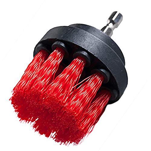 OxoxO Bürstenaufsatz Bohrmaschine , (2''Bürste) Bürstenaufsatz Akkuschrauber Bürste Drill Brush, Leistungsstarke Bohrbürste Reinigungsbürste für Felgen Fliesen Küche Böden Auto Badewanne von OxoxO
