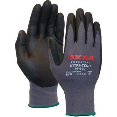 Oxxa Nitri-Tech 14-690 handschoenen 10 / XL Zwart/Grijs - Gebreid manchet - EN 388:2016 von Oxxa