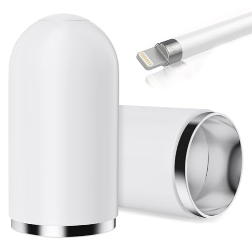 2 Stück Magnetische Ersatzkappen,Pencil Kappe Kompatibel mit Einer Vielzahl von kapazitiven Stiften,Bequem und tragbar Magnetische Kappen Backup Schutzdeckel Schützen Sie Ladeport(Weiß) von Oykrueats