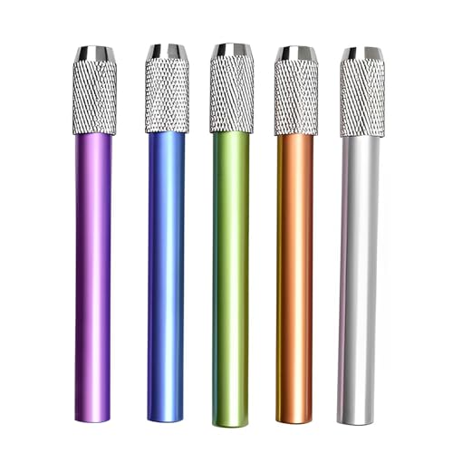 5 Stück Stiftverlängerung,Bleistiftverlängerung Verstellbar,Aluminium Bleistifthalter Extender,Bleistift Verlängerung für Skizzieren Schule Malatelier Schreibgerät für Meisten Buntstifte von Oykrueats