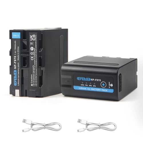 Oyomba 2 X 7800mAh NP-F970 Akku für Sony NP-F980 NP-F960 NP-F750 NP-F930 Ersatzakkus Kompatibel für Sony DCR-VX2100, DSR-PD150, DSR-PD170, FDR-AX1, HDR-AX2000, HVL-LBPB mit 5V USB Ausgang Oyomba 2 X 7800mAh NP-F970 Akku für Sony NP-F980 NP-F960 NP-F750 NP-F930 Ersatzakkus Kompatibel für Sony DCR-VX2100, DSR-PD150, DSR-PD170, FDR-AX1, HDR-AX2000, HVL-LBPB mit 5V USB Ausgang von Oyomba