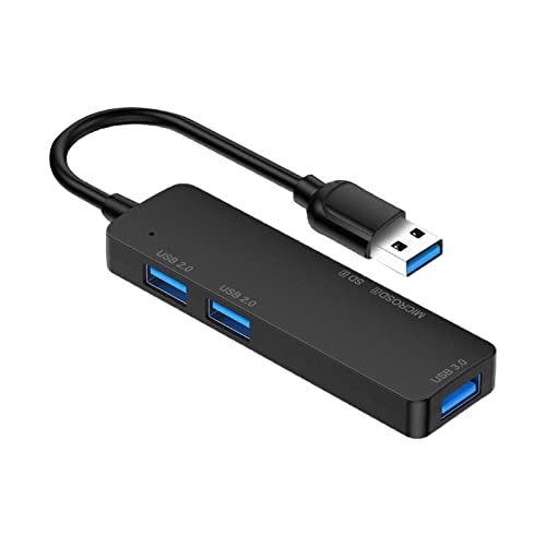 USB-3.0-Hub-Splitter, 5 Gbit/s, schneller USB/Typ-C-Adapter, Dockingstation mit SD-TF-Kartenleser, 5-in-1-SSD, tragbarer USB-Hub 3.0, 2.0, USB-C-Anschlüsse, Ladestation für Auto, 5 Anschlüsse von Oyrcvweuy