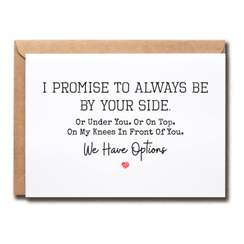 I Promise To Always Be By Your Side. Or Under You. Or On Top. On My Knees In Front Of You – bedeutungsvolle Geschenkkarte – Liebesjubiläumskarte – Karte I Promise To Always Be By Your Side. Or Under You. Or On Top. On My Knees In Front Of You – bedeutungsvolle Geschenkkarte – Liebesjubiläumskarte – Karte von OystersPearl