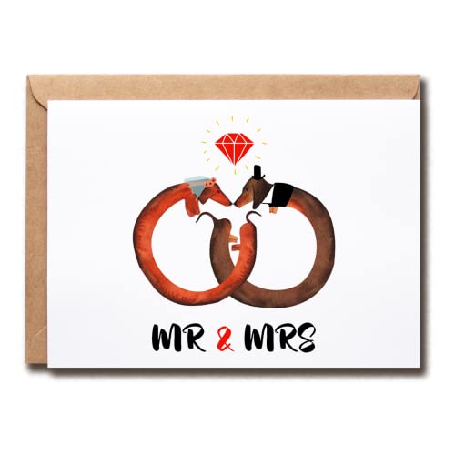 Mr And Mrs Karte – Liebesjubiläumskarte – Hochzeitsgrußkarte – Dackelkarte – Hochzeitskarte – Dackel-Hochzeitskarte – Dackel-Verlobungskarte Mr And Mrs Karte – Liebesjubiläumskarte – Hochzeitsgrußkarte – Dackelkarte – Hochzeitskarte – Dackel-Hochzeitskarte – Dackel-Verlobungskarte von OystersPearl