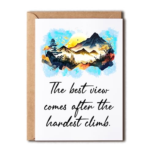 OystersPearl Lustige Motivationskarte – The Best View Comes After The Hardest Climb – Inspirierende Zitatkarte – Geschenk für Sie und Ihn OystersPearl Lustige Motivationskarte – The Best View Comes After The Hardest Climb – Inspirierende Zitatkarte – Geschenk für Sie und Ihn von OystersPearl
