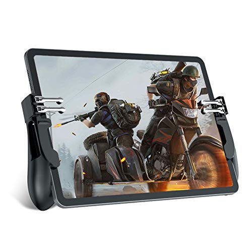 Ozkak Mobile Controller Tablet [6 Fingers] Game Controller 4 Trigger vereinfachter Tablette PC Gamecontroller Joystick für PUBG COD Android iOS iPad Dicke weniger als 10 mm von Ozkak