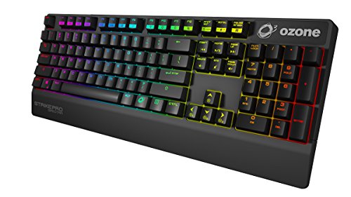 Ozone Gaming Strike PRO Spectra – OZSTKPROSPECTRAUSRD – Mechanische RGB-LED-Gaming-Tastatur, Cherry MX-Schalter, Numerisch, amerikanisches Layout, Schwarze Farbe von Ozone Gaming Gear