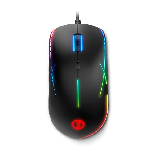 Ozone Raton Gaming Neon X50 -OZNEONX50- Esports Mouse Gaming - Optischer Sensor Pixart PMW3327, ARGB, 6200 DPI, programmierbare Tasten, ergonomisch, ambidextrous, Schwarz von Ozone Gaming Gear