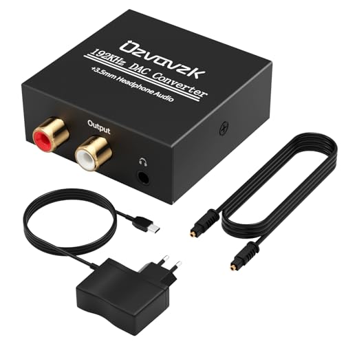 Ozvavzk Da Wandler Optisch auf Cinch Audio Konverter Digital Spdif Adapter 192kHz DAC Konverter Digital zu Analog Wandler Optisches Audiokabel Adapter mit Optischem Kabel für TV Blu-Ray DVD Ozvavzk Da Wandler Optisch auf Cinch Audio Konverter Digital Spdif Adapter 192kHz DAC Konverter Digital zu Analog Wandler Optisches Audiokabel Adapter mit Optischem Kabel für TV Blu-Ray DVD von Ozvavzk