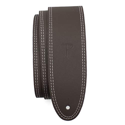 Perri's Leathers Ltd. - Gitarrengurt - Doppelte Naht - Verstellbare Länge - E-Gitarre, Akustikgitarre und Bass - Leder - Schwarz (BDS-174) von P Perri's Leathers Ltd.