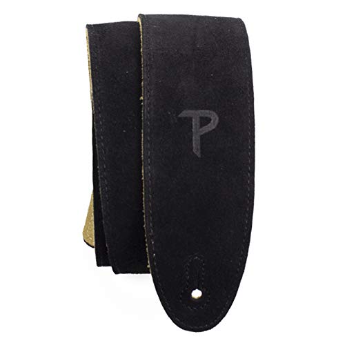 Perri's Leathers Ltd. - Gitarrengurt - Einstellbar - Schafsfell-Polsterung - Schwarz - Für Akustik-/Bass-/Elektrogitarren - Hergestellt in Kanada (BBS-202) von P Perri's Leathers Ltd.