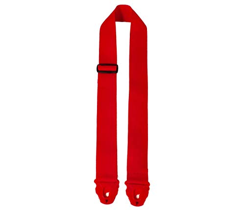 Perri's Leathers Ltd. - Gitarrengurt - Nylon - Enden mit intégrierter Gurtsicherung - Rot - Einstellbar - Für Akustik-/Bass-/Elektrogitarren - Hergestellt in Kanada (NWSPL-7159) von P Perri's Leathers Ltd.