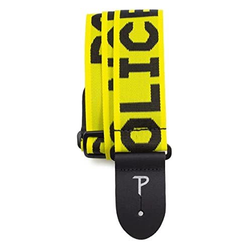 Perri's Leathers Polyester Gitarrengurt Police Line PLNWSPL von P Perri's Leathers Ltd.
