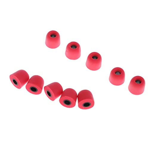 P Prettyia 5 Paare 4,5 Mm Memory Foam Spitzen Eartips Für Ohrhörer/IN Ear Kopfhörer M. - rot von P Prettyia