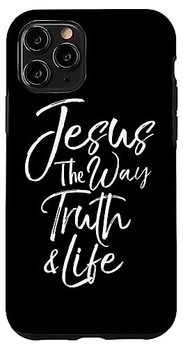 Hülle für iPhone 11 Pro Christlicher Bibelvers Zitat Cute Jesus the Way Truth & Life von P37 Design Studio Jesus Shirts
