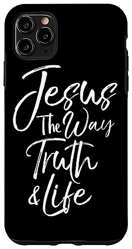 Hülle für iPhone 11 Pro Max Christlicher Bibelvers Zitat Cute Jesus the Way Truth & Life von P37 Design Studio Jesus Shirts