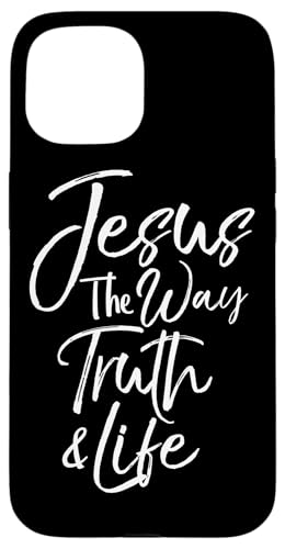 Hülle für iPhone 15 Christlicher Bibelvers Zitat Cute Jesus the Way Truth & Life von P37 Design Studio Jesus Shirts