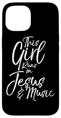 Hülle für iPhone 15 Niedliches christliches Musikgeschenk "This Girl Runs on Jesus & Music" Hülle für iPhone 15 Niedliches christliches Musikgeschenk "This Girl Runs on Jesus & Music" von P37 Design Studio Jesus Shirts