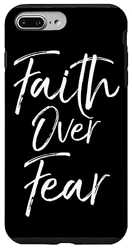 Hülle für iPhone 7 Plus/8 Plus Inspirierende christliche Handyhülle Jesus Faith Over Fear von P37 Design Studio Jesus Shirts