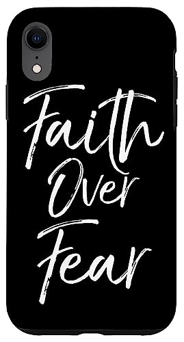 Hülle für iPhone XR Inspirierende christliche Handyhülle Jesus Faith Over Fear Hülle für iPhone XR Inspirierende christliche Handyhülle Jesus Faith Over Fear von P37 Design Studio Jesus Shirts