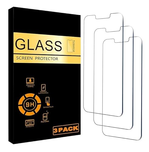 Displayschutzfolie, 3 Stück, gehärtetes Glas für iPhone 12, 12 Pro (6,1 Zoll), Anti-Kratzer, Anti-Fingerabdrücke, Blasenfrei, Härtegrad 9H, 0,33 mm, Ultraklar, Ultra robust… von P37