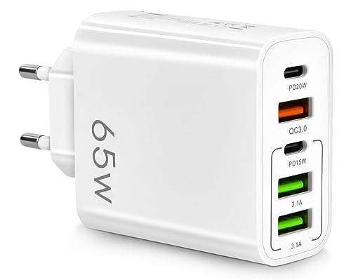 Multi-Ladegerät 65 W, 5 USB-C-Anschlüsse, QC3.0, USB-C-Adapter PD20 W, Multi-Ladegerät, schnelleres und sichereres Laden. Kompatibel mit Allen Mobiltelefonen, einschließlich Samsung, Xiaomi Multi-Ladegerät 65 W, 5 USB-C-Anschlüsse, QC3.0, USB-C-Adapter PD20 W, Multi-Ladegerät, schnelleres und sichereres Laden. Kompatibel mit Allen Mobiltelefonen, einschließlich Samsung, Xiaomi von P37