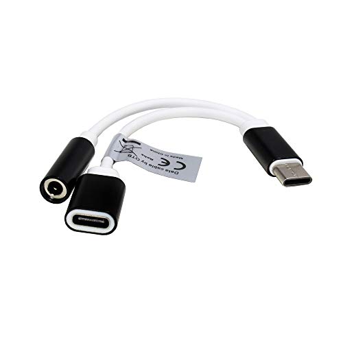 Audio Adapter für OnePlus 7T, Stereo, USB-C auf 3,5mm Klinke + Ladebuchse von P4A