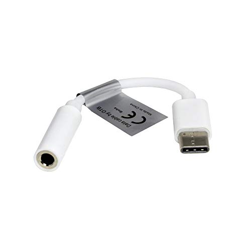 Cubot P30 Stereo Audio Adapter USB-C auf 3,5mm Klinke, mit Kabel, ca. 10,5cm, weiß, von P4A