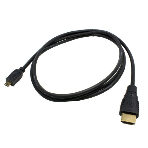 High Speed HDMI Kabel für Trekstor SurfTab wintron 10.1 3G pro, 2160p/24Hz, Full HD 3D, ethernetfähig, HDMI (Typ: A-Stecker) zu Micro HDMI (Typ: D-Stecker) von P4A