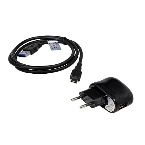Set USB Adapter + USB Kabel für LG G Pad 5 10.1 FHD LTE, USB-C 3.0, 2100mA von P4A