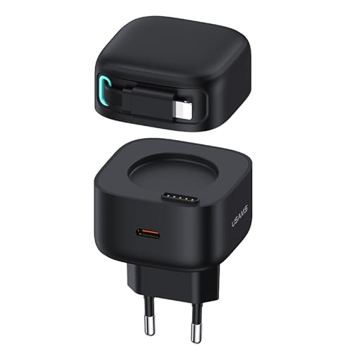 P4Y USB-C-Netzladegerät mit Lightning-kompatiblem Kabel Schnellladung PD+QC 35W Materialien: PC schwarz US-CC209 Gan XMF-Serie von P4Y