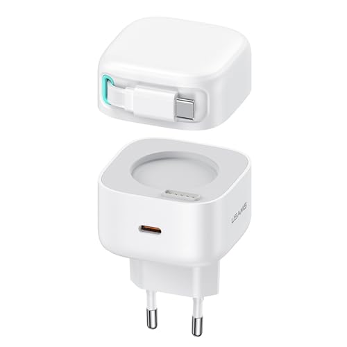 P4Y USB-C Netzladegerät mit USB-C PD+QC Kabel 35W Gan Schnellladung Material: PC Weiß XMF Serie US-CC202 von P4Y