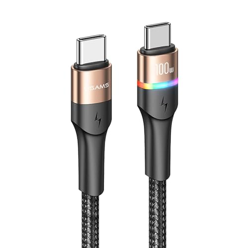 P4Y USB-C-auf-USB-C-Kabel US-SJ537 U76 zum Laden und zur Datenübertragung Schnellladung 100 W PD Material: Aluminium + TPE + Nylon Datenübertragungsrate bis zu 480 Mbps 1,2 m O von P4Y