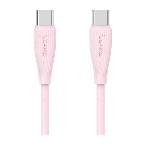 P4Y USB-C zu USB-C 60W Kabel US-SJ716 Schnelles Laden & Datenübertragung 1m rosa von P4Y